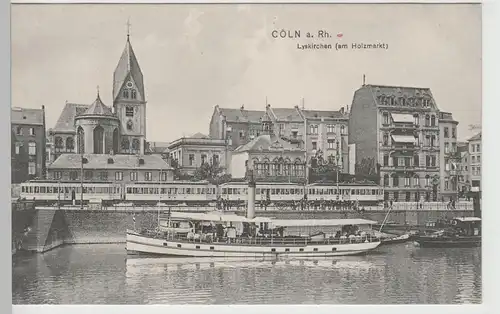 (75952) AK Köln, Lyskirchen, Kirche St. Maria, am Holzmarkt, um 1908