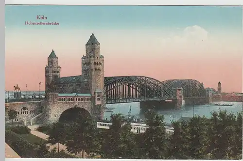 (66878) AK Köln, Hohenzollernbrücke vor 1945