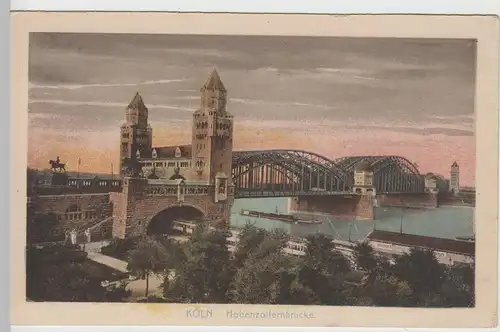 (66875) AK Köln, Hohenzollernbrücke vor 1945