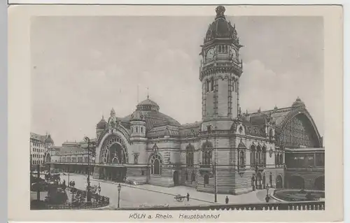 (65740) AK Köln, Hauptbahnhof vor 1945