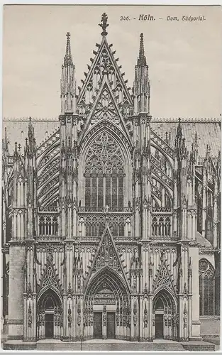 (65709) AK Köln, Dom Südportal, vor 1920