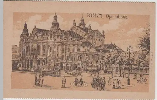 (65692) Künstler AK Köln, Opernhaus, aus Leporello vor 1945