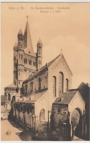 (39388) AK Köln, St. Martins-Kirche 1910er