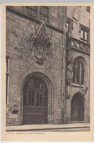 (37286) AK Köln, Gürzenich, Haupteingang, 1910