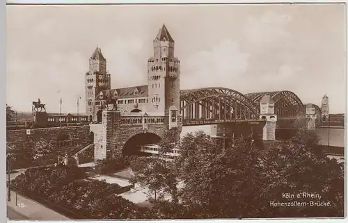 (36063) Foto AK Köln, Hohenzollern-Brücke, 1936