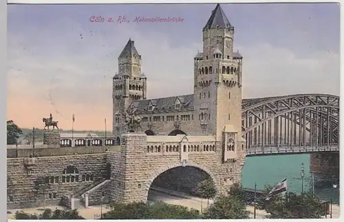 (30747) AK Köln, Hohenzollernbrücke, Feldpost 1915