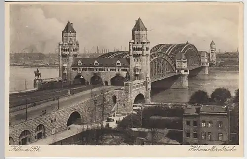 (20937) AK Köln, Hohenzollernbrücke, vor 1945