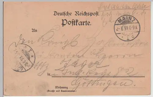 (114478) Künstler AK Gruß aus Köln, Hahnentor, Hahnentorburg 1899