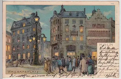 (112662) Künstler AK Köln, Wallrafsplatz, Apotheke 1902