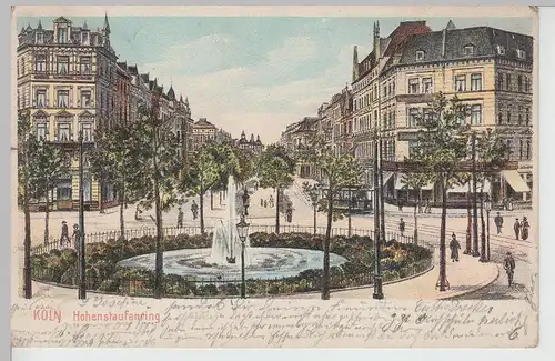 (112649) Künstler AK Köln, Hohenstaufenring 1903