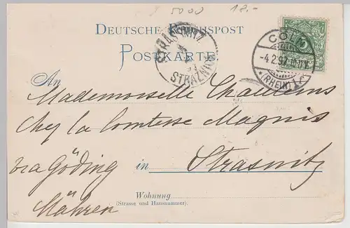 (112637) AK Köln, Dom-Hotel, Domhotel 1897