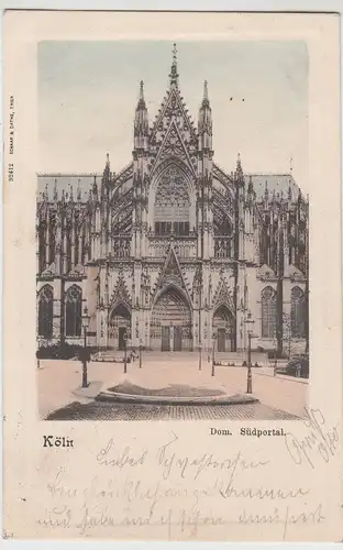 (112598) AK Köln, Dom, Südportal 1901