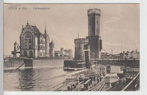 (110845) AK Köln, Hafeneinfahrt, 1919