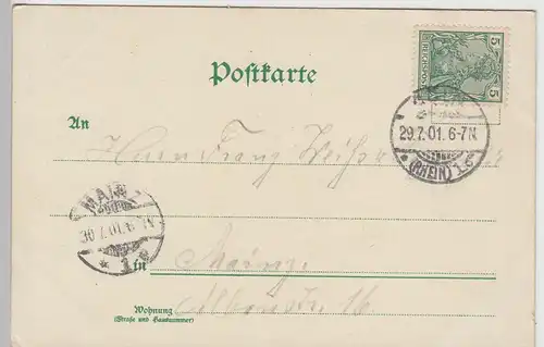 (110039) Künstler AK Gruß aus Köln, Dom 1901