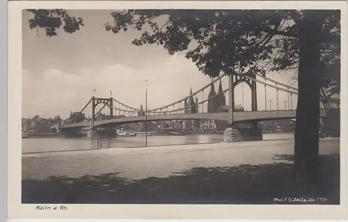 (107512) Foto AK Köln, Rheinbrücke, vor 1945