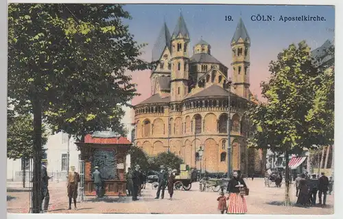 (105716) AK Köln, Apostelkirche 1916