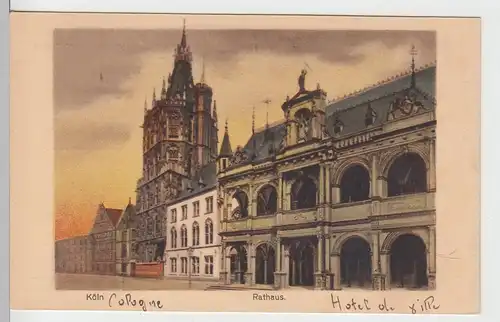 (104033) AK Köln, Rathaus, vor 1945