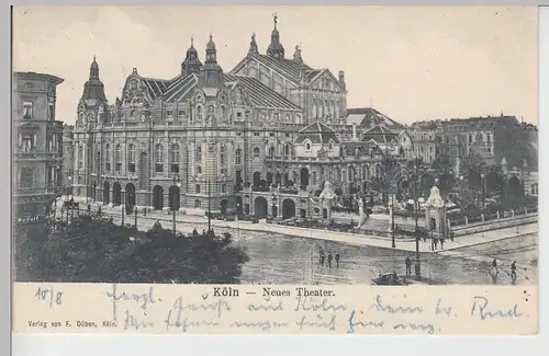 (101807) AK Köln, Neues Theater, 1903