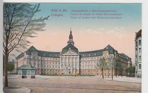 (101800) AK Köln, Justizgebäude u. Reichenspergerplatz, vor 1945