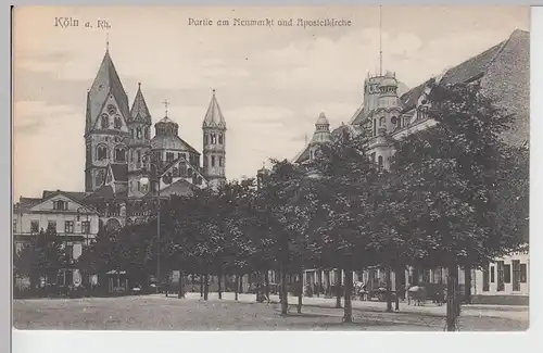 (101783) AK Köln, Partie am Neumarkt u. Apostelkirche, 1907
