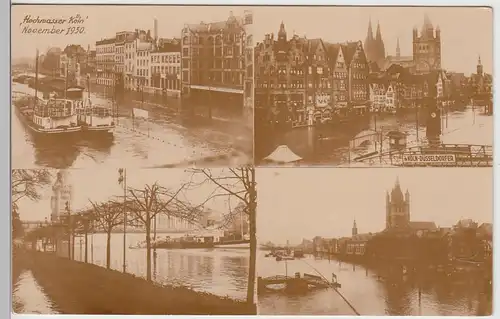 (100397) Foto AK Köln, Mehrbildkarte, Hochwasser November 1930
