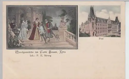 (100393) AK Köln, Wandgemälde im Cafe Bauer, Post 1906