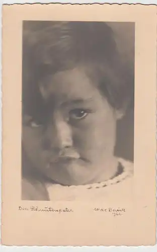 (52273) Foto AK kleiner Junge, der Schnutenpeter, vor 1945
