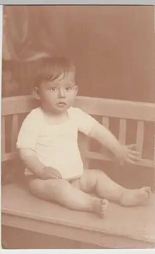 (43889) orig. Foto Junge Karl Frohner mit 11 Monaten, Stubenhof 1925