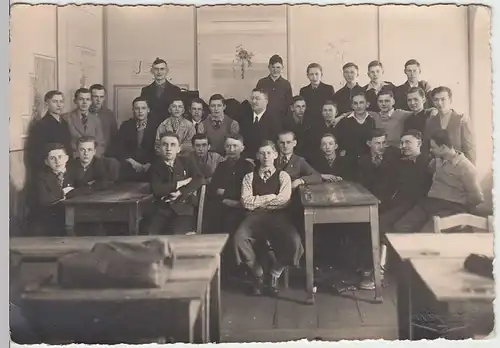 (33963) Foto AK Gruppe v. Jungen, Schulklasse, Annaberg Erzgeb.vor 1945