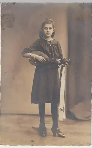 (22951) Foto AK Junges Mädchen mit Mandoline, Hela 1918