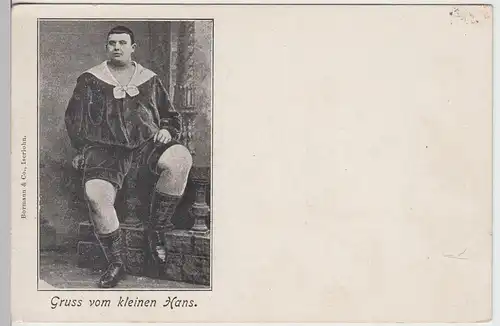 (107664) AK Gruss vom kleinen Hans, übergewichtiger Junge, vor 1905