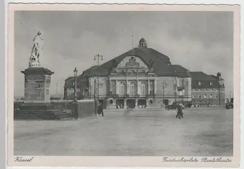 (91703) AK Kassel, Friedrichsplatz, Staatstheater, Feldpost 1943