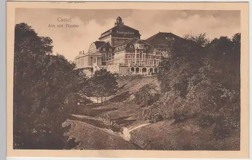 (88007) AK Kassel, Aue mit Theater, vor 1926