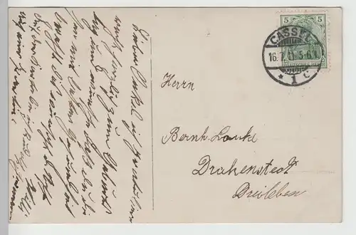 (80702) Foto AK festlich gekleidete Personen mit Glas Bier im Wald, Kassel 1911