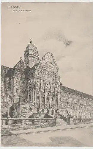 (76846) AK Kassel, Neues Rathaus, 1908