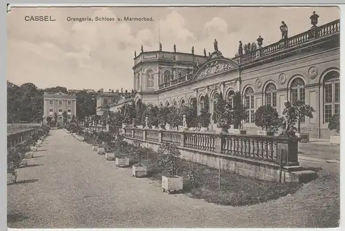 (65857) AK Kassel, Orangerie, Schloss und Marmorbad, vor 1945