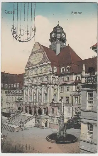 (63839) AK Kassel, Rathaus 1915