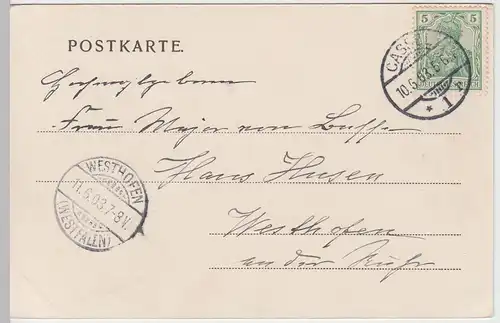 (59326) AK Kassel Wilhelmshöhe, Partie a. Fontainen Bassin, 1903