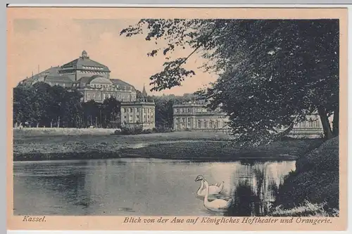 (47617) AK Kassel, Königl. Hoftheater, Orangerie, Blick v. d. Aue, bis 1918