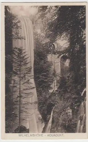 (43632) AK Bad Wilhelmshöhe, Kassel, Wasserspiele, Aquädukt, bis 1926