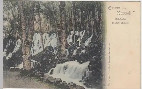 (30456) AK Gruss aus Kassel, Wilhelmsh., Steinhöfer Wasserfall, vor 1905