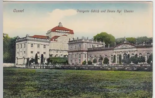 (21024) AK Kassel, Orangerie, Schloss, Theater, bis 1926