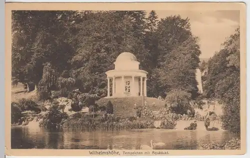 (16372) AK Bad Wilhelmshöhe, Kassel, Tempelchen mit Aquädukt, vor 1945