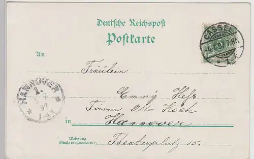 (113648) Künstler AK Gruß aus Kassel, Auetor, Orangerie 1897