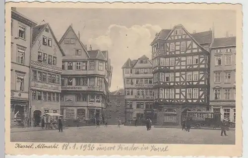(108842) AK Kassel, Restaurant zum Altmarkt, Kolonialwaren, Gasthaus 1936