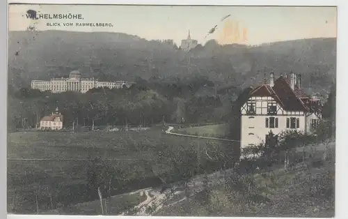 (100848) AK Kassel Wilhelmshöhe, Blick vom Rammelsberg, 1908