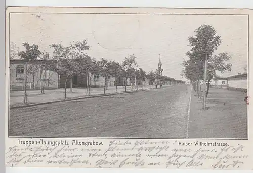 (97808) AK Truppenübungsplatz Altengrabow, Kaiser-Wilhelm-Straße, 1906