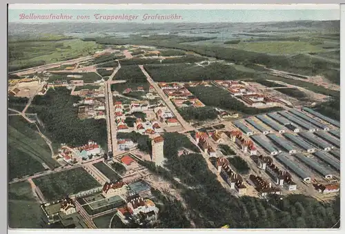 (97054) AK Truppenübungsplatz Grafenwöhr, Ballonaufnahme, 1915