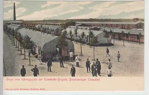 (93322) AK Übungsplatz Eisenbahn Brig., Barackenlager Klausdorf, b. 1918