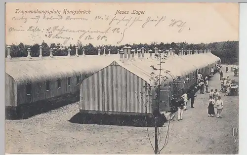 (90720) AK Truppenübungsplatz Königsbrück, Neues Lager, 1913
